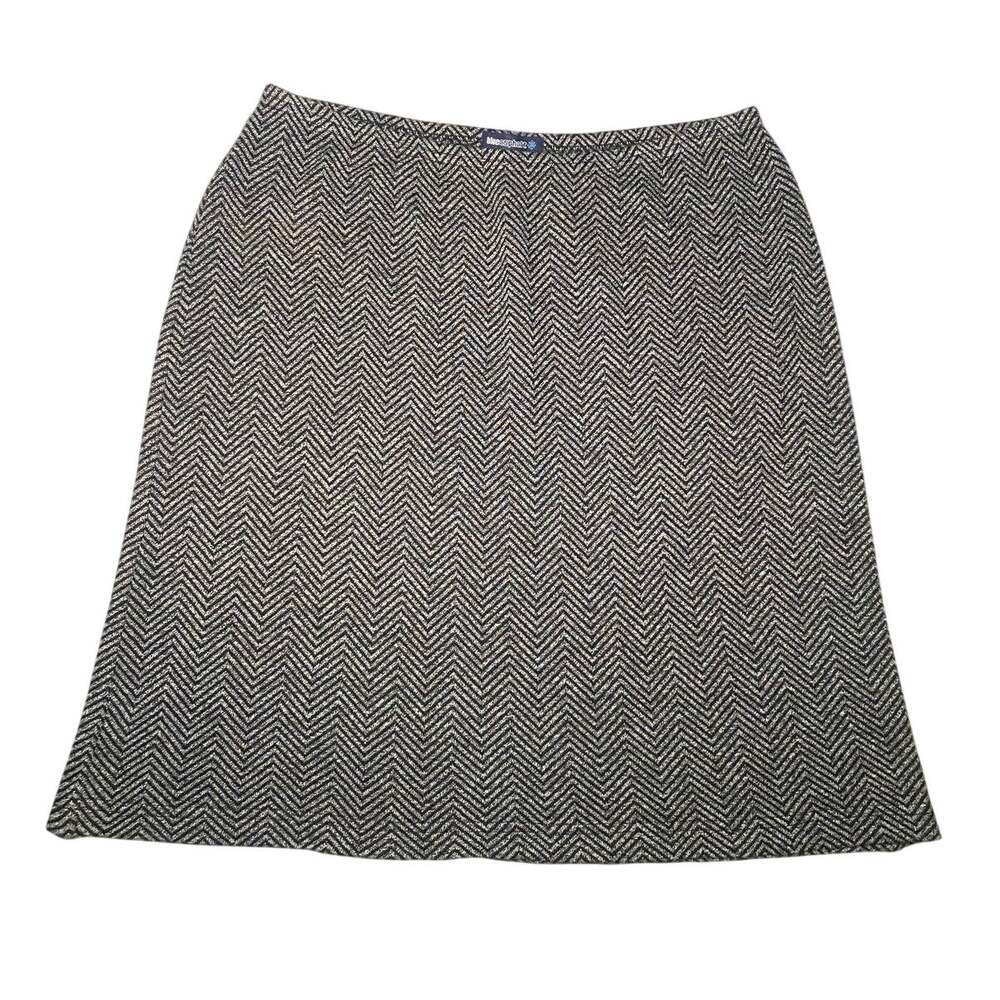 Blue Asphalt - Y2K Skater Skirt - Gray & Zig Zag Pattern